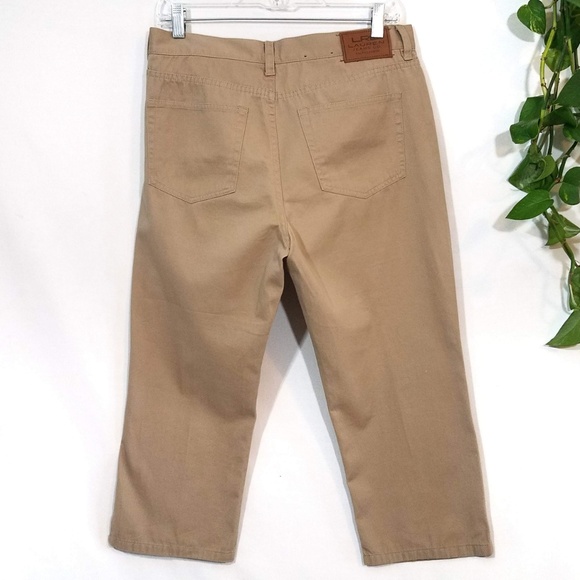 **SOLD** Ralph Lauren Tan Classic Mid-calf Capri - Picture 2 of 6